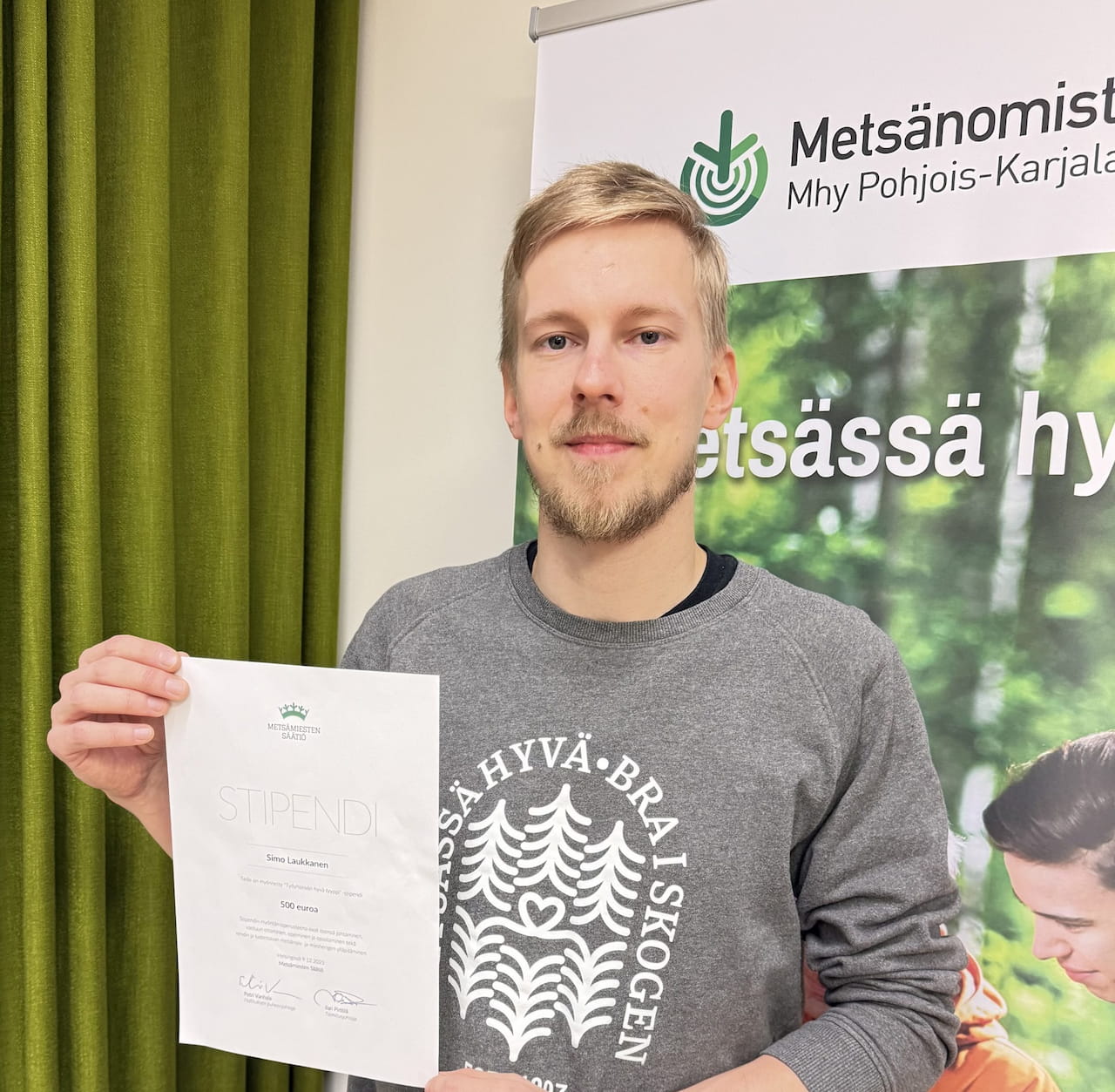 Metsäasiantuntija Simo Laukkaselle Työyhteisön hyvä tyyppi - stipendi