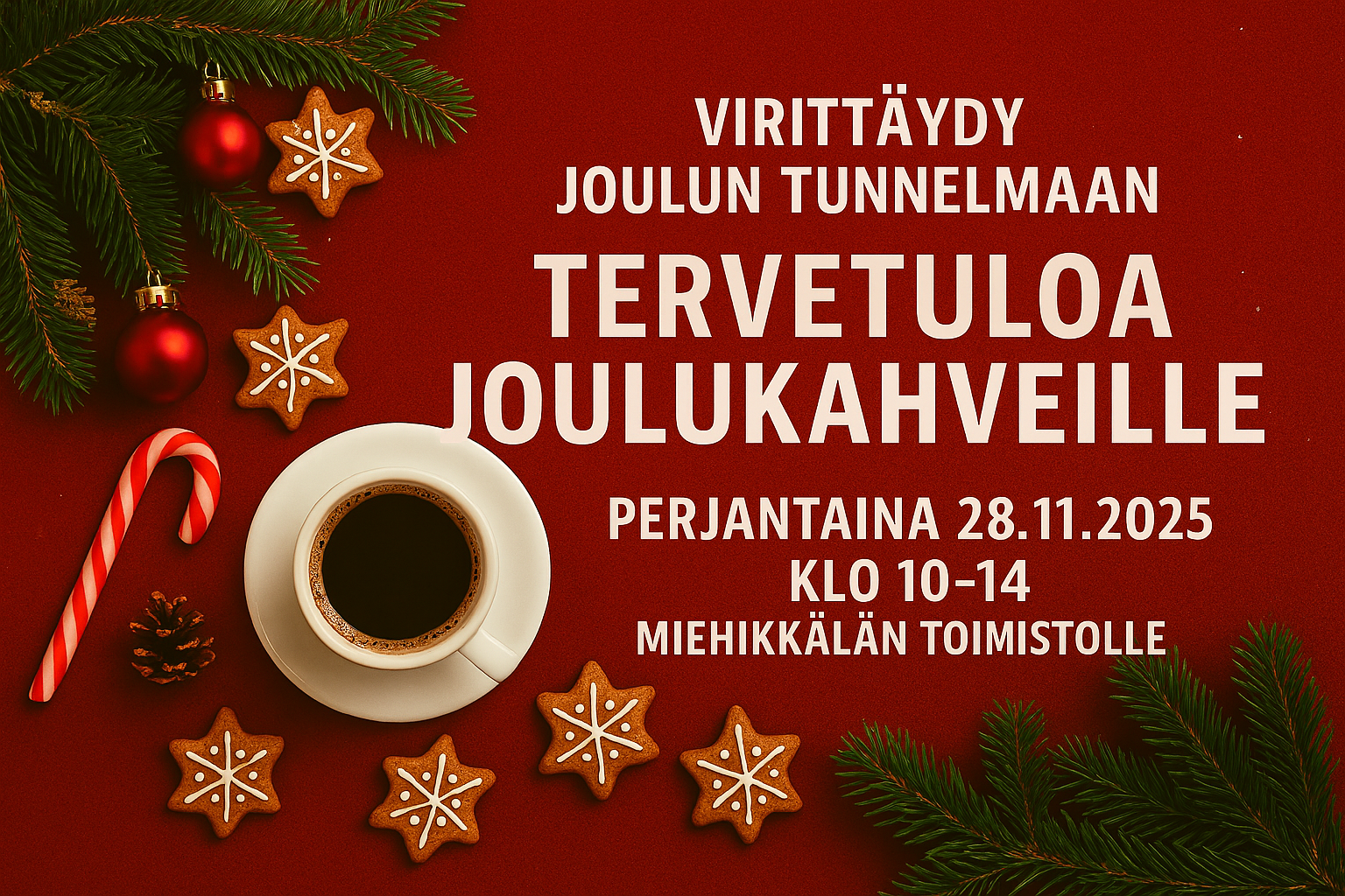 Virittäydy joulun tunnelmaan - Tervetuloa joulukahville!
